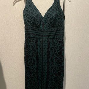 Bisou Bisou Emerald and Black Dress